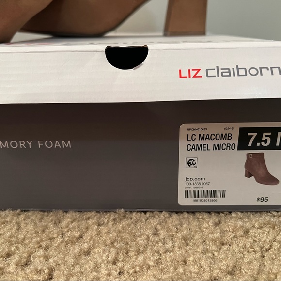 Liz Claiborne Brown Heeled Booties MACOMB - Picture 3 of 4